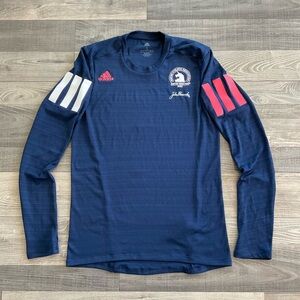 2020 Boston Marathon BAA Adidas Shirt Men’s SMALL Navy Long Sleeve AreoReady